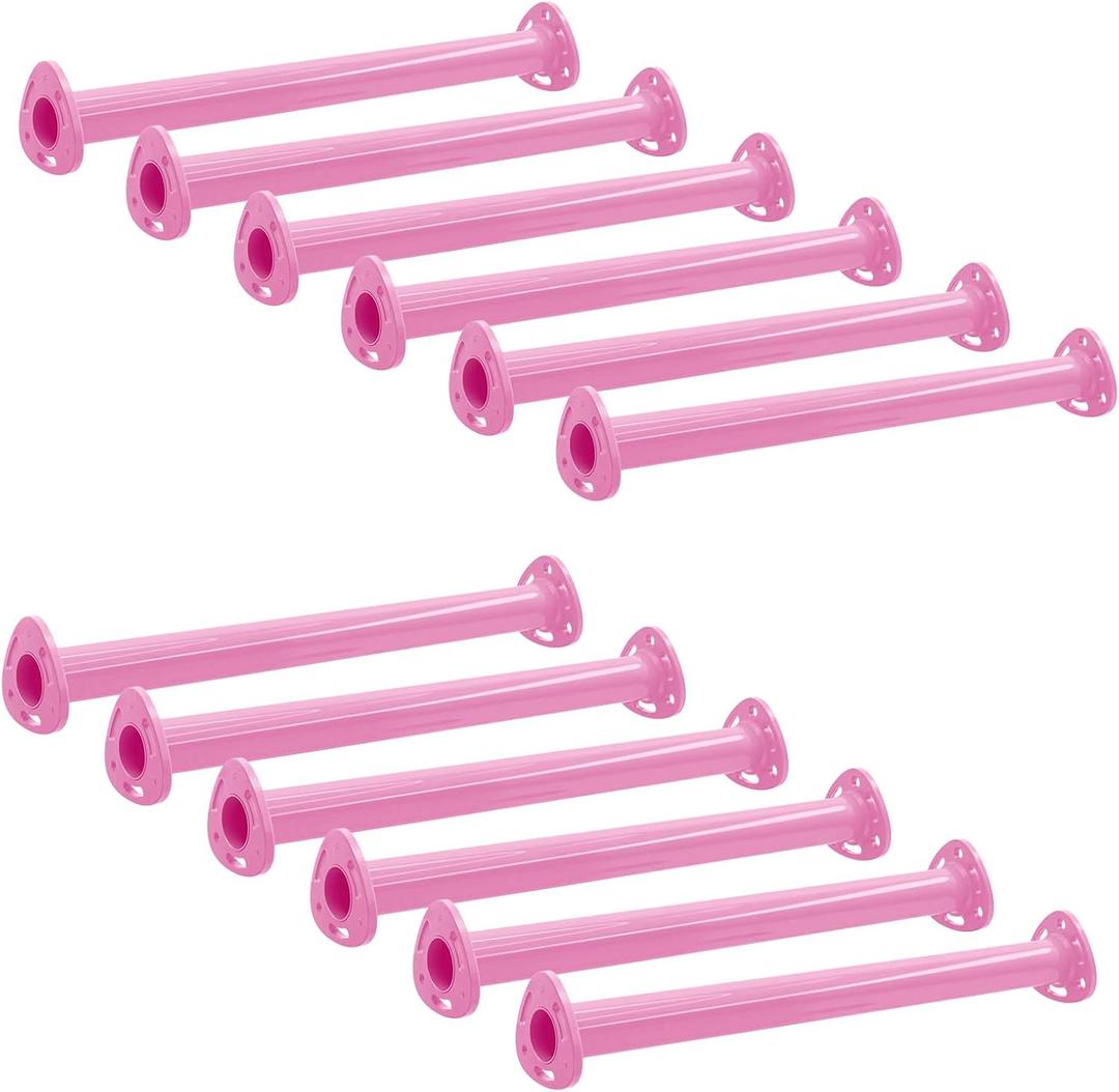 16 inch Monkey Bars Kit for Kids Backyard Outdoor Indoor Ladder Rungs Monkeybars Freestanding Monkey Bars Pink (12 Pack)