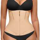 FeelinGirl Waist Trainer for Women Waist Cincher Corset Shapewear Tummy Control Body Shaper Sport Workout Girdle (Skin, M)