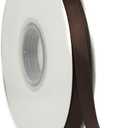 Brown Ribbon 3/8 Inch x 50 Yards Satin Ribbon Continuous, Single Face, for Crafts, Gift Wrapping, Floral Bouquet, Weddings, and Decorations, with Spool
