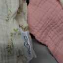 5 Pack Muslin Swaddle Blankets & Baby Burp Cloths, Soft & Breathable Cotton Baby Blankets, Receiving Blankets for Newborn Girl, Nursery Infant Essentials, Swaddling Wrap for Unisex (Pink & White) (1 - Pink & Ivory, Rabbit)