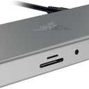 Razer USB 4 Dock: 14 Ports (Type C, Type A, HDMI, DP, Ethernet, SD, 3.5mm) - Dual Monitor Up to 4K 120 Hz - Laptop & Phone Fast Charge - Durable Lightweight Casing - Windows & Mac Compatible - Mercury