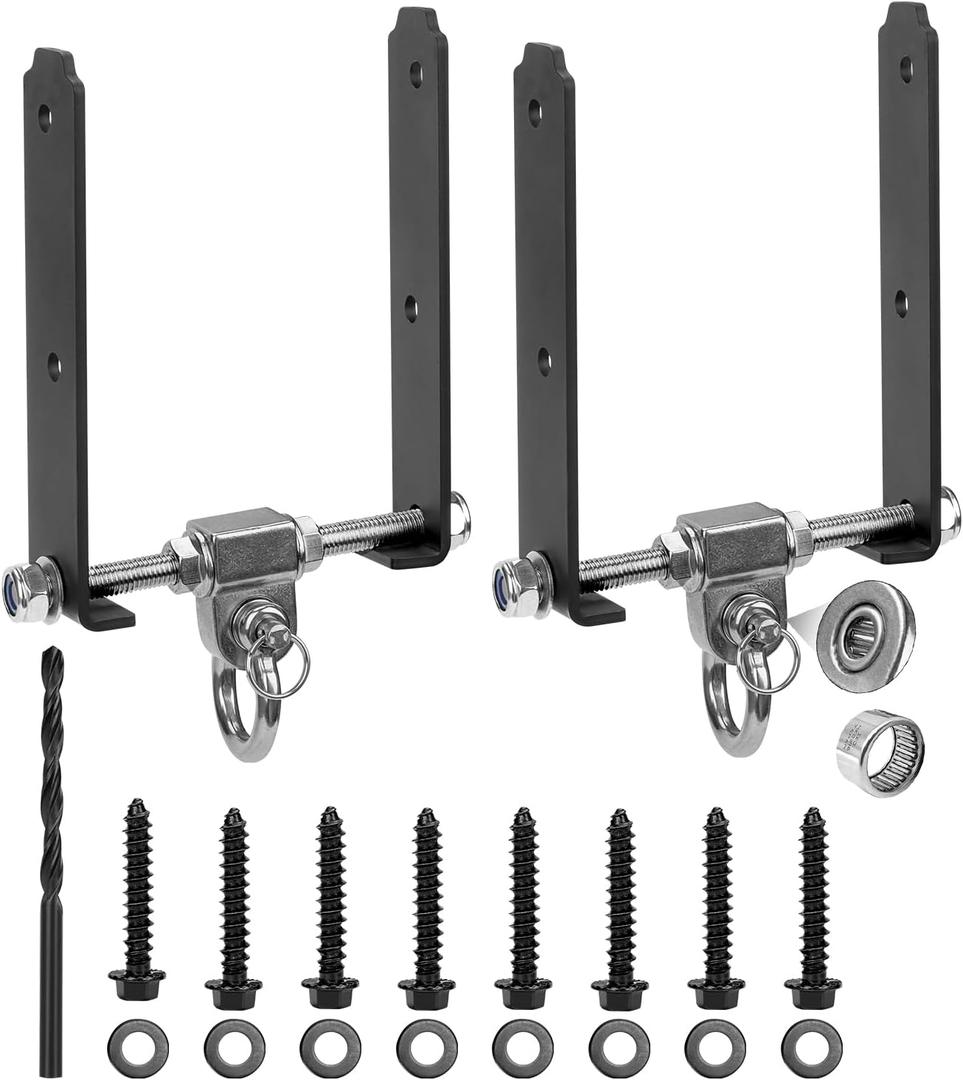 2 Heavy Duty Swing Hangers, Wooden 180 Swing Set Accessories Hammock 660LB Capacity Playground Hammock Chair Rope, Sandbag Porch, Hanging Heavy Punching Bags (2 Pack)