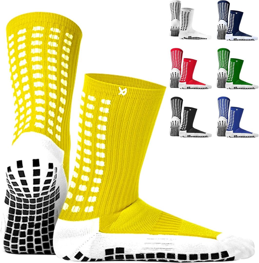 Lux Dual Grip Socks - Soccer Grip Socks for Men & Women - Engineered Performance & Comfort - Anti-Slip for Soccer