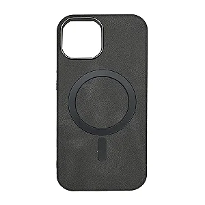Magnetic Case Compatible with iPhone 15 Pro Max Case Premium Leather TPU Hybrid Cover(Compatible with MagSafe) Black