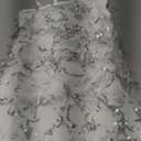 WELAKEN Girls One Shoulder Sequin Fringe Flapper Dress with Side Zipper Silver 6-7
