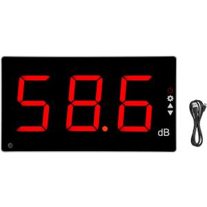 Sound Level Meter with Large LCD Screen Wall Mounted Digital Noise Meter Decibel Monitoring Tester Noise Volume Measuring Instrument 30-130dB Measuring Range with Sound Alarm