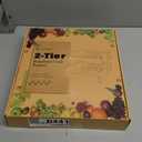 Bamboo 2 Tier Fruit Basket for Kitchen Counter, Large Capacity Fruit Storage Countertop, Fruit Holder, Wood Pantry Organizers and Storage, Kitchen Countertop Organizer With 2 Banana Hangers (Black)