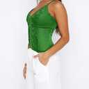 Women's Sexy Lace V Neck Button Down Going Out Boho Tops Trendy 2025 (Green, S)