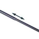 10-18 inches Adjustable Magnetic Towel Bar for Refrigerator, Magnetic Rod for Chart Whiteboard, Magnet Towel Holder Towel Hook Hanger for Kitchen Dishwasher, Laundry Washer, Black, Pack of 1