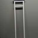 Thyle 1 Pcs White Poster Board Holder Stand Height up to 80" Heavy Duty Welcome Sign Stand Double Sided Easel Holder with Base Adjustable Portable Sign for Wedding Restaurant(Metal)