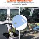 BASIKER Chrome Silver Door Pillar Trim Fit for 2015-2021 Ford F150 | 4PCS Pillar Covers Anti-Scratch Rustproof Stainless Steel Exterior Window Molding Trim, Post Decor Protective Accessories