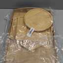 PAFREWOG Bamboo Serving Tray Dinner Plates Cheese Board 16.5"x11.8"42x30cm with Handle, Set Includes 1xHexagon 12.5"(32cm)+1xSquare 7.8"(20cm)+1xCircle 7.8"(20cm)