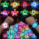 24 Pack LED Fidget Spinner Bracelets - Glow in The Dark Party Favors for Kids 4-8 8-12, Bulk Classroom Treasure Box Toys, Goodie Bag Stuffers, Birthday Return Gifts, Carnival Prize