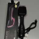 Blow Dryer Brush Straightener, Detangling Straightening Smoothing in One Step, Reduce Frizz More Shiny for Salon-Quality Smooth Straight Hair Dryer Brush, Black