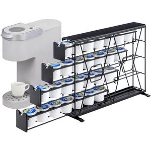 FlagShip K Cup Holder for Keurig Pods Coffee Pod Storage 4 Tier K Cup Drawer Organizer for Counter (28 Pods Capacity)