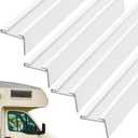 Zonon 4 Pack RV Insert Roof Trim with 3/4" Leg 48inch Length Exterior Molding RV Roof Trim, Aluminum(White)
