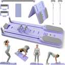 Pilates Board-Pilates Reformer Set 6 in 1 Multifunctional Abdominal Pilates Board for Home Workout Equipment, Foldable Pilates Portable Reformer Machine, Ab Board Trainer for Women (purple)