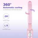 Rotating Curling Iron 1 Inch,Automatic Curling Iron,Easy-to-use Curling Wand for All Hair Types,Self Rotating Barrel with Dual Voltage,Fast Heating for Long-Lasting Hair Styling