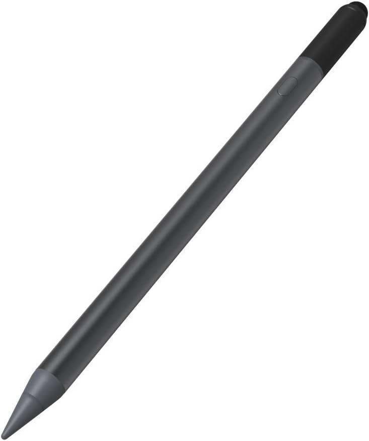 ZAGG Pro Stylus with Active & Capacitive Tips, Palm Rejection, Tilt Recognition, Instant Bluetooth Pairing, Compatible with iPad Pro 11/12.9 (3,4, & 5 Gen)/Air 10.9/iPad 10.2/9.7/Mini 5 (Gray)