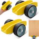 2 Pcs Plywood Dolly Drywall Dolly Cart, Small Drywall Cart with Wheel, Slot Sizes of 1/2", 3/4", 1", and 1-1/4 Inches Wood Paneling and Plywood Carrier, Holds up to 250 Lbs, 6x5x3 Inches