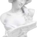 Norrclp Greek Statue of Musical Goddess, Classic Roman Head Bust Greek Mythology Sculpture for Living Room Home Shelf Decor (Goddess-11.8in)