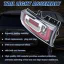 Tail Lights Assembly Compatible With GMC Yukon/Yukon XL 2015 2016 2017 2018 2019 2020 Left Driver Side LED Lens Taillights Brake Signal Assembly With Bulb