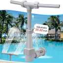 CECEFIN Swimming Pool Fountains Waterfall - for Above Ground/Inground Pool, Dual Spray Sprinkler, Telescopic Tube Adjustable 15-22", Outdoor Pool Accessories, Cooler & Relaxation, Water Fun on Summer