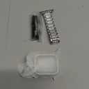 Mosonio Compatible with Apple Watch Band 38mm 40mm 41mm 42mm 44mm 45mm 46mm 49mm with 2 Pack Case Women, Jewelry Replacement Metal Bands Strap with Bling PC Protective Case for iWatch Ultra SE Series 11/10/9/8/7/6/5/4/3/2/1 (Silver)