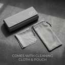 Glasses Case hard shell,3-in-1 Travel Sunglasses Case & Eyeglass Case with Cleaning Cloth & Storage Pouch (Beige)