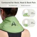 Flexible Neck Ice Pack Wrap, Soft Gel Ice Pack for Neck Pain Relief, Hands-Free Cervical Recovery (8" x 23") - Green