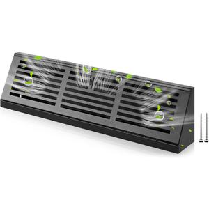 Yaocom 18 Inch Baseboard Register, Black Vent Cover