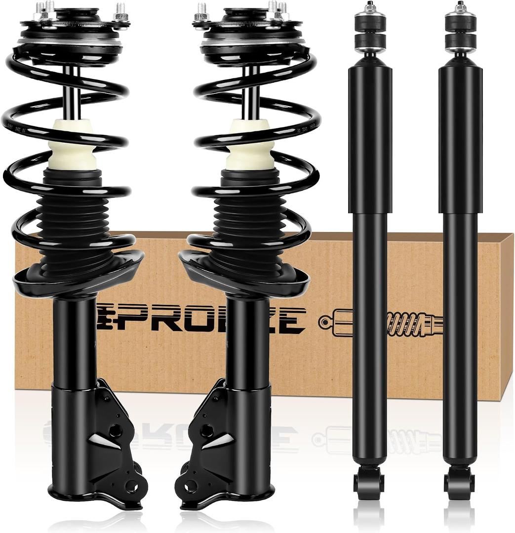 PROEZE Front and Rear Strut Assembly for 2006-2011 Civic, Shock Absorber with Coil Springs Replace 172286,172287,5609 * 2, 4PCS