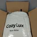 CozyLux Queen Comforter Set Ivory Seersucker 7 Pieces Bed in a Bag Queen Comforter Set with Sheets, Luxury Soft Bedding Set with Down Alternative Comforter, Sheets, Pillowcases & Shams for All Seasons