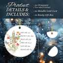 2 x Christian Floral Cross Ornament  Cross Christian Christmas Ornament, Women of The Bible Quote, Sarah Rebekah Ruth Hannah Esther Mary, Faith Scripture Christmas Tree Decoration