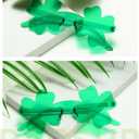 20 Pairs St. Patricks Day Glasses, Irish Green Four Leaf Shamrock Glasses Eyeglasses for Saint Patricks Day Party Props Favors, Saint Paddy Day Accessories (Green)