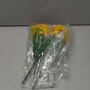 6PCS Artificial Flowers,Fake Greenery Faux Plastic Bushes Fake Shrubs UV Resistant No Fade Faux Plastic Plants for Wedding Hanging Bouquet Indoor Outdoor Home Garden Office Table Vase(Yellow)