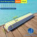 DEDU Dock Bumpers 36 Inch 1 Pack, Boat Dock Bumpers with Upgrade Reflective Strip and Stainless Steel Screws, Dock Fenders Bumper Guards Piling Bumper Marine Grade for Vertical and Horizontal (White)
