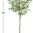 Artificial Eucalyptus Tree,6Ft Tall Fake Potted Tree Silk Faux Eucalyptus Tree with Plastic Nursery Pot, Artificial Plants for Home Office Indoor Decor
