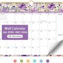 Calendar 2025-2026, Monthly Wall Calendar from July 2025 to December 2026, 11.5" x 14.7", Spiral Binding Hanging Wall Calendar, Perfect for Home or Office, Pastel Bloom, Pack of 3