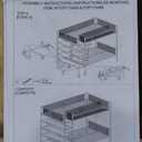 Twin Over Full Metal Bunk Bed With Shelves