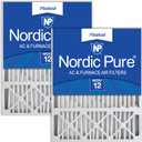 Nordic Pure 16x25x5 (15_3/4 x 24_3/4 x 4_3/8) Honeywell/Lennox Replacement MERV 12 Air Filters 2 Pack