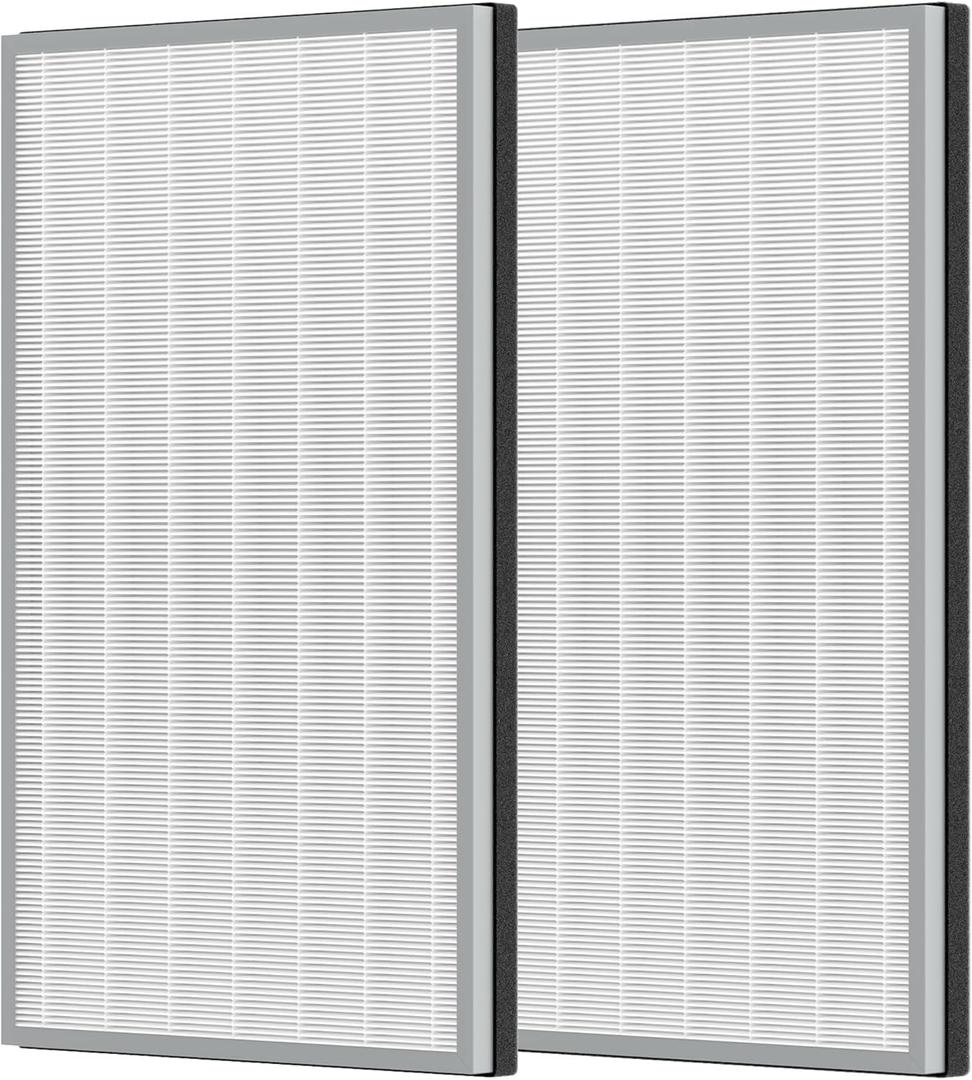 2 Pack Upgraded 3-in-1 Carbon HEPA HE601 Replacement Filter for Shark Air Cleaner Purifier 6 (HE601 & HE602) Part # HE6FKPET