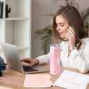 6 Pcs Boss Lady Gifts for Women Thank You Gifts for Women Employee Appreciation Gift 20 oz Boss Lady Tumbler Makeup Bag Leather Journal and Ballpoints Gift for Coworkers Female