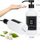 Glass Foam Soap Dispenser and Plastic Liquid Soap Dispenser Designed for Kitchen and Bathroom, Includes One Extra Pump, 12 Waterproof Tabs Funnel (White+White)