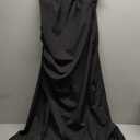 Memoriesea Women's Sexy Plunge Neckline Bodycon Ruched High Slit Party Maxi Dress Black, M