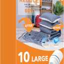 GONGSHI Vacuum Storage Bags with Electric Pump, 10-Pack, Large