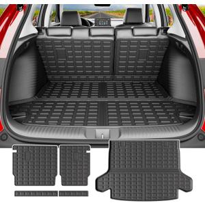powoq Cargo Liner Compatible with 2023-2026 Honda HRV Car Trunk Mat TPE Backrest Mat Replacement for 2023-2026 Honda HRV Accessories (Rear Backrest Mat+Rear Trunk Mat)