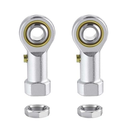 ZOWZEA 2Pcs PHSB4 Rod End Bearing 1/4 Inch Bore Pre-Lubricated 1/4-28 Female Thread Left Hand Heim Joint with Jam Nuts