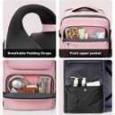 Taygeer 18 x 14 x 8 Inches Personal Item Bag, Travel Personal Item Bag with Water Bottle Pocket & Shoe Pouch, TSA Approved Under Seat Carry on Backpack Fits 15.6 inch Laptop for Women Airplanes, Pink