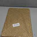 6 Pack Rectangular Woven Placemats, Rattan Wicker Table Mats, 17" x 12", Natural Seagrass Place Mats for Dining Table